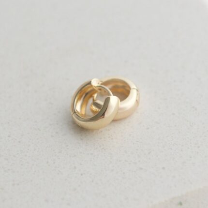 WATERPROOF SMALL PLAIN GOLD HOOPS