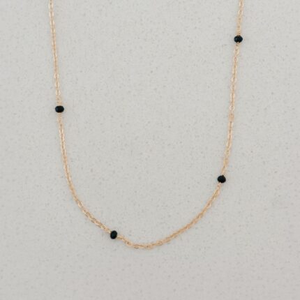 MINIMALIST BLACK BEAD NECKLACE