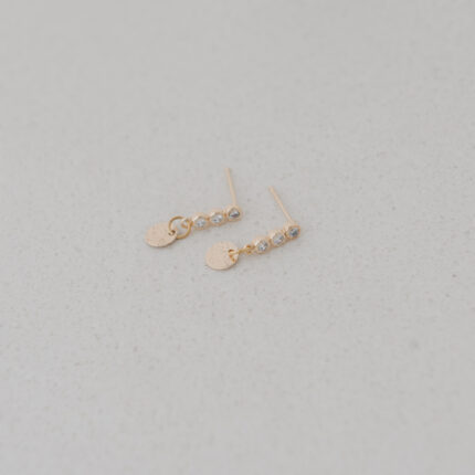 Triple Diamante Disc Studs